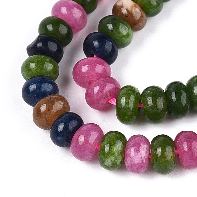 Dyed Natural White Jade Beads Strands X-G-T139-58B-01-1