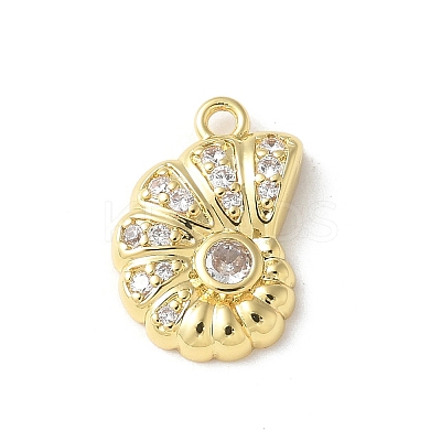 Brass Micro Pave Cubic Zirconia Pendants KK-P290-48G-1