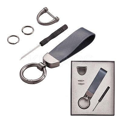 Genuine Leather Car Key Keychain JX273D-1