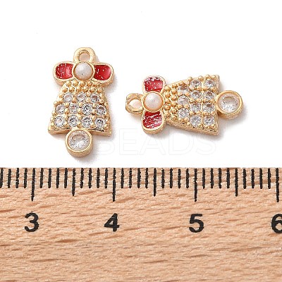 Brass Micro Pave Cubic Zirconia Pendants KK-D420-01G-04-1