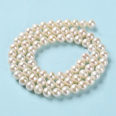 Natural Cultured Freshwater Pearl Beads Strands PEAR-E018-65-1
