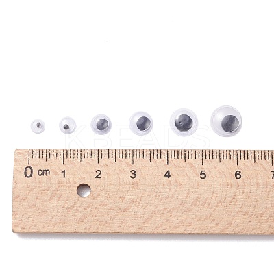 4mm~9mm Mixed Size Black & White Wiggle Googly Eyes Cabochons DIY Scrapbooking Crafts Toy Accessories KY-X0002-B-1
