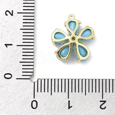 Brass Turquoise Pendants LS-KK-S514-03G-1