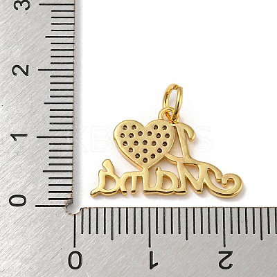 Mother's Day Heart with Word I Love Mama Charms KK-A200-14G-1