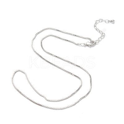 Brass Box Chain Necklaces NJEW-K123-11P-1