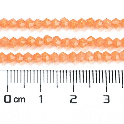 Baking Paint Transparent Glass Beads Strands DGLA-F029-J2mm-03-1