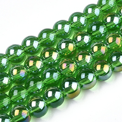 Electroplate Transparent Glass Beads Strands LS-GLAA-T032-T6mm-AB07-1