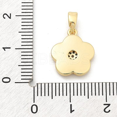 Brass Micro Pave Cubic Zirconia Pendents KK-M303-01G-04-1