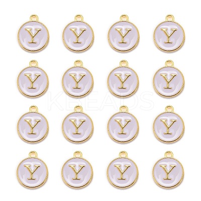 Golden Plated Alloy Charms LS-X-ENAM-S118-01Y-1