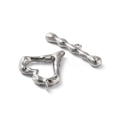 Non-Tarnish 304 Stainless Steel Toggle Clasps X-STAS-A092-08A-P-1