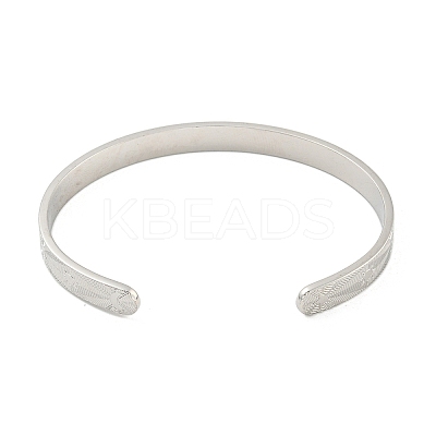 Stainless Steel Open Cuff Bangles for Women BJEW-G708-01A-P-1