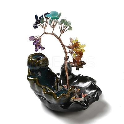 Gemstone Chips Tree Decorations AJEW-P120-A03-1