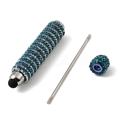 Polymer Clay Pave Rhinestone Touch Screen Stylus AJEW-B108-07-1