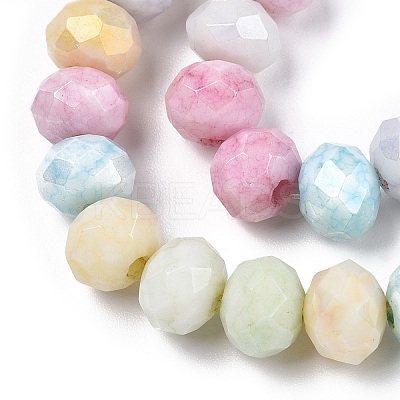 Ombre Effect Dyed Glass Beads Strands X-GLAA-C023-02-B01-1