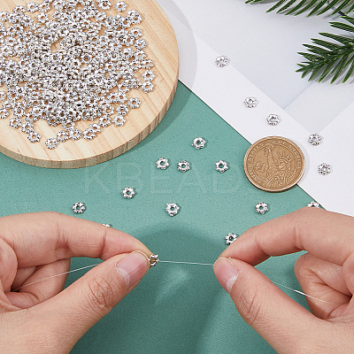 400Pcs Tibetan Style Alloy Flower Spacer Beads FIND-DC0005-30-1