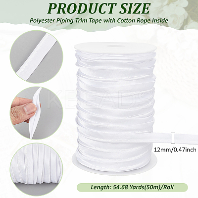 Satin Lip Cord Trim OCOR-WH0045-42A-1