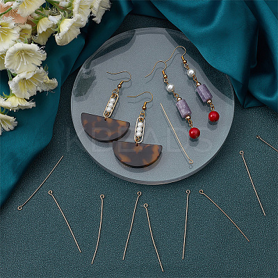 100Pcs 2 Colors Brass Eye Pins KK-BBC0020-58-1