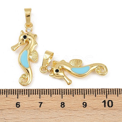 Brass Micro Pave Cubic Zirconia Pendants KK-F908-15G-1