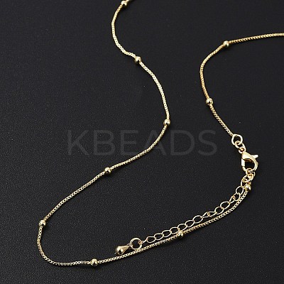 Brass Satellite Chains Necklaces for Women NJEW-D302-33G-1