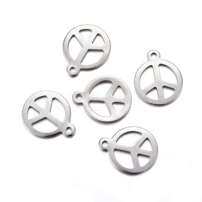 Tarnish Resistant 201 Stainless Steel Pendants STAS-O110-05P-1