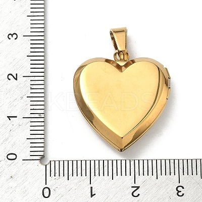 304 Stainless Steel Locket Pendants STAS-H255-02G-04-1