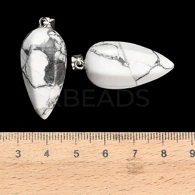 Natural Howlite Pendants GG-K002-16W-1