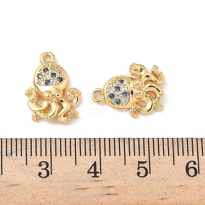 Brass Micro Pave Cubic Zirconia Charms KK-C099-01I-G-1