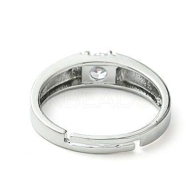 Bass Micro Pave Cubic Zirconia Ring RJEW-Z033-22A-1