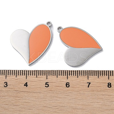304 Stainless Steel Pendants STAS-C083-05P-02-1