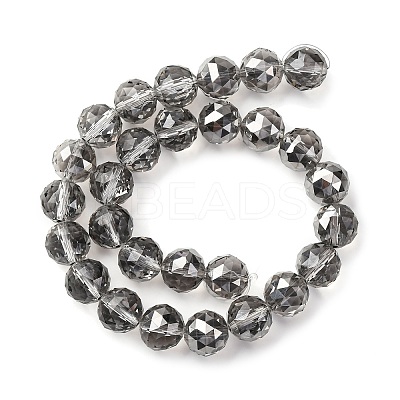 Transparent Electroplate Glass Beads Strands EGLA-N002-34E-F02-1