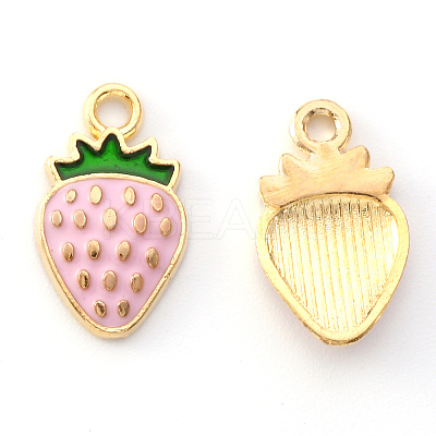 Light Gold Plated Alloy Enamel Pendants LS-X-ENAM-R136-20A-1