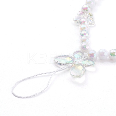 Transparent Acrylic Beaded Mobile Straps HJEW-JM00421-1