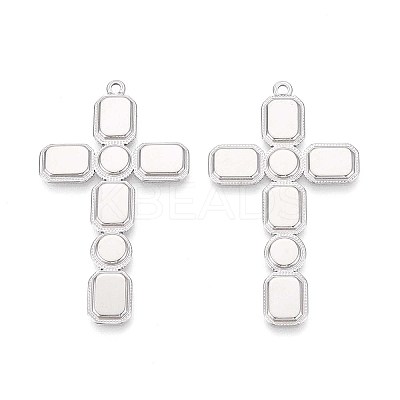 304 Stainless Steel Religion Cross Big Pendants STAS-T067-41P-1