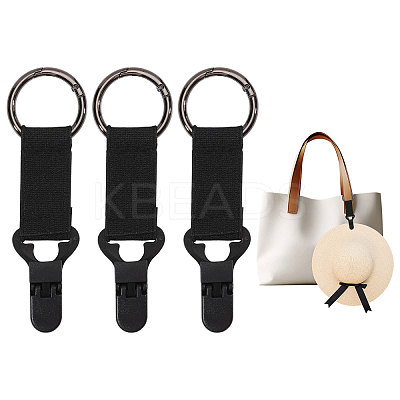 Polyester Plastic Braided Band Hat Clips DIY-WH0899-316-1