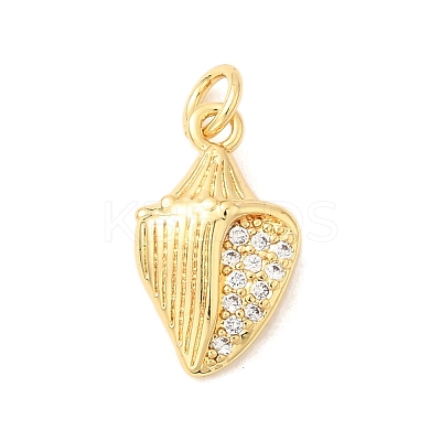 Brass Micro Pave Cubic Zirconia Pendants KK-A266-49D-G-1