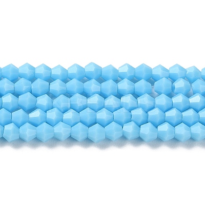 Opaque Solid Color Imitation Jade Glass Beads Strands GLAA-F029-P4mm-12-1