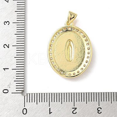 Brass Micro Pave Cubic Zirconia Pendants KK-L239-054G-1