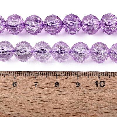 Crackle Transparent Glass Beads Strands GLAA-N063-10mm-13-1