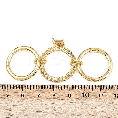 Brass Micro Pave Cubic Zirconia Plain Band Finger Rings for Women RJEW-P160-01E-G-1