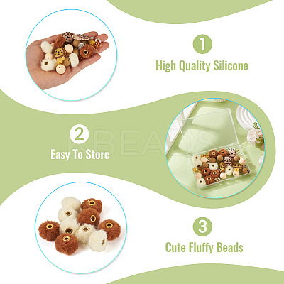 Silicone Beads Round Rubber Bead 15MM Loose Spacer Beads for DIY Supplies Jewelry Keychain Making FIND-TA0008-90A-1