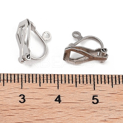 Stainless Steel Clip-on Earring Findings STAS-XCP0001-85-1