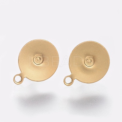 Ion Plating(IP) 304 Stainless Steel Stud Earring Findings STAS-K184-04-02G-1