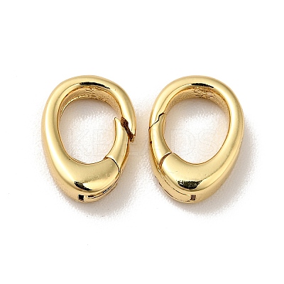 Brass Spring Gate Rings KK-J301-14G-1
