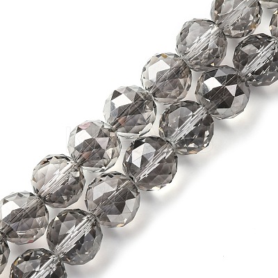 Transparent Electroplate Glass Beads Strands EGLA-N002-34E-F02-1