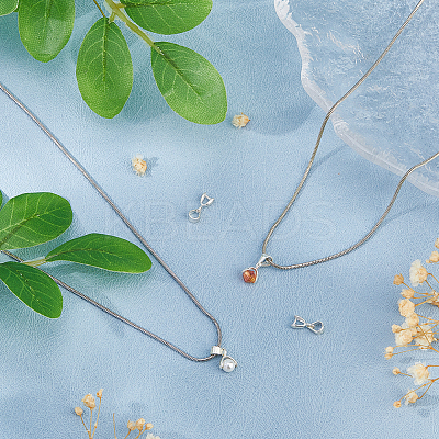 4Pcs 925 Sterling Silver Ice Pick Pinch Bails FIND-HS0002-08A-1