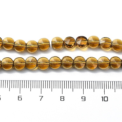 Half Plated Electroplate Transparent Glass Beads Strands EGLA-E060-02A-HP06-1