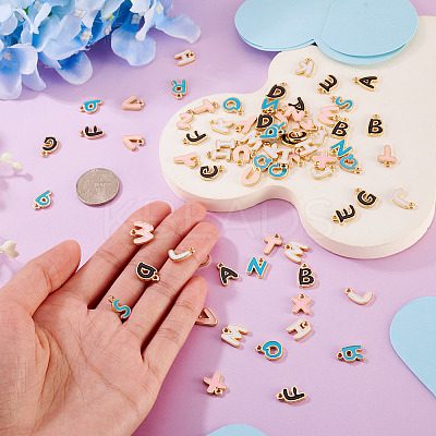 78Pcs 26 Styles Alloy Enamel Charms ENAM-TA0003-52-1
