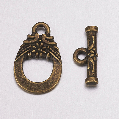 Tibetan Style Alloy Toggle Clasps LS-MAC2014-NF-1