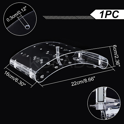 20-Hole Arc-Shaped Transparent Acrylic Lollipop Display Holder ODIS-WH0043-03B-1