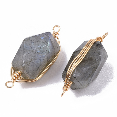 Natural Labradorite Links connectors G-T131-04A-1